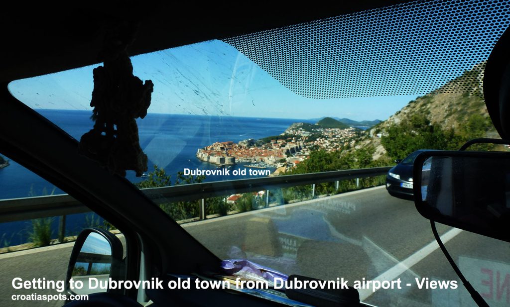 Driving towards Dubrovnik from Dubrovnik Airport - Views