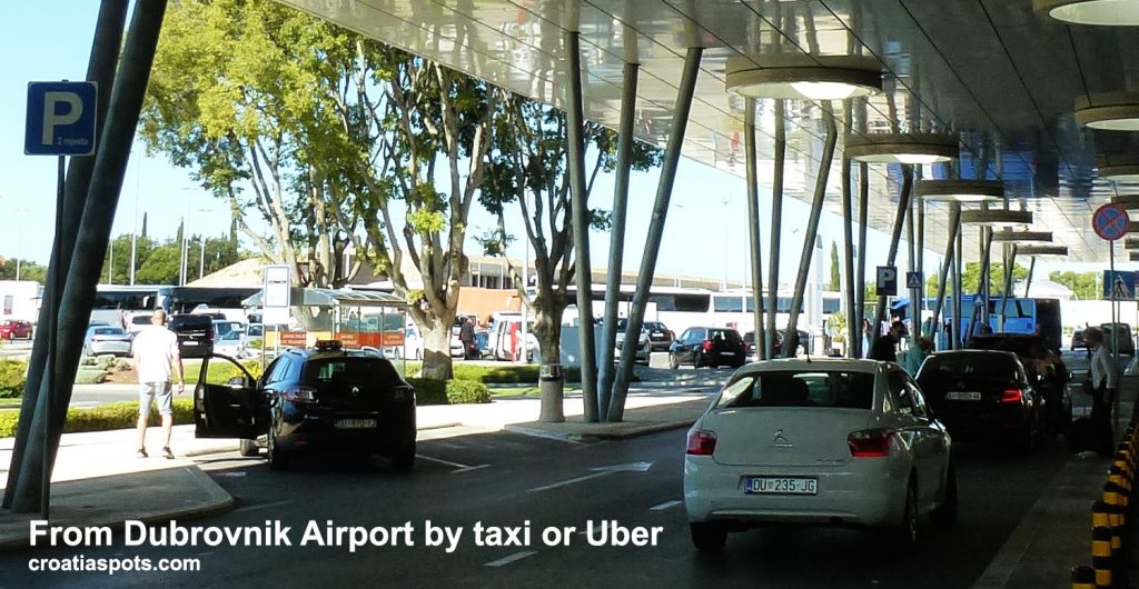 taxi / Uber / parking at the airport - pick up point