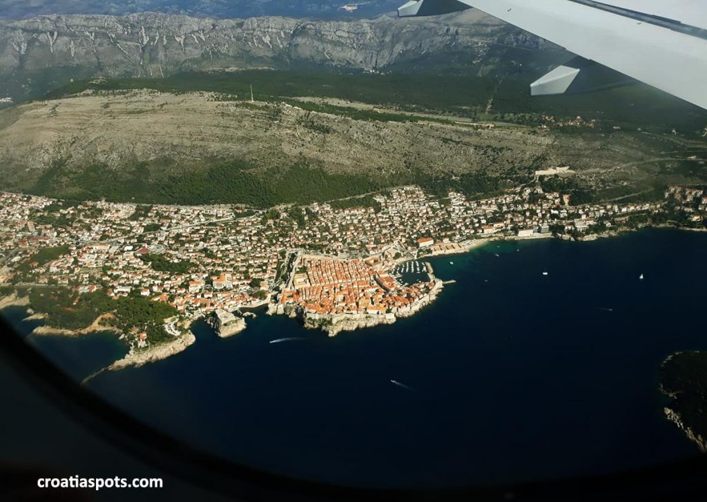 Flight to Dubrovnik, Croatia
