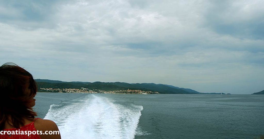 Sailing on a ferry between Dalmatian islands