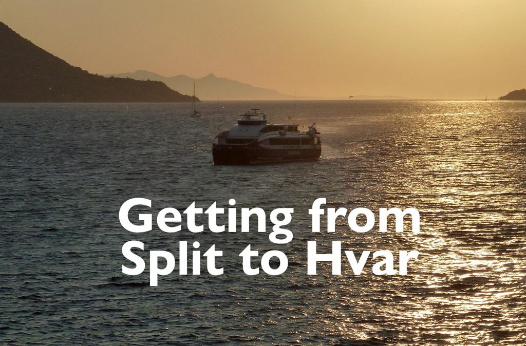 Sailing between Split and Hvar island – sunset views over the coastline