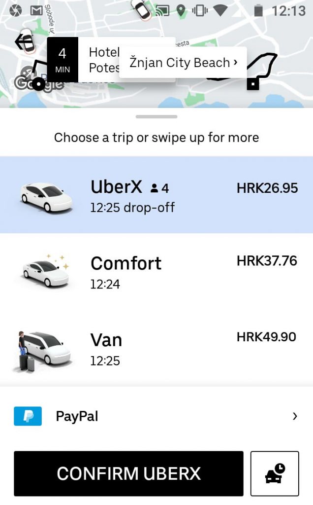 Uber in Split, Croatia