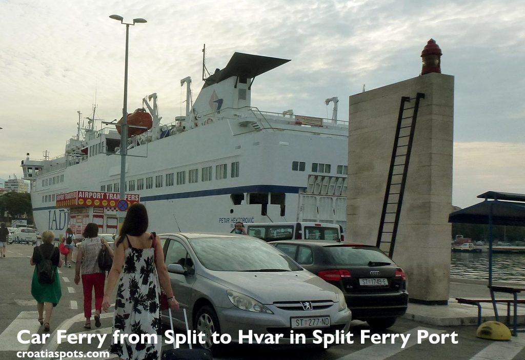 Car ferry in Split port, on route to Stari Grad, Hvar island